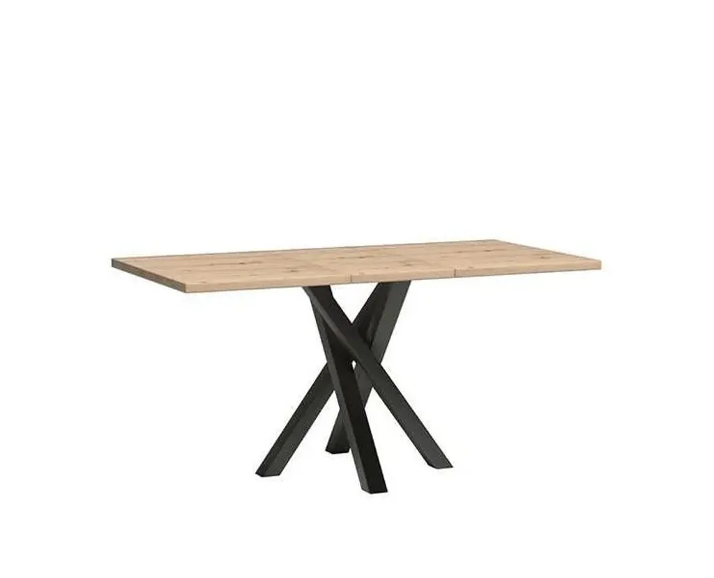 Table repas extensible AIMY en chêne artisanal avec rallonge centrale