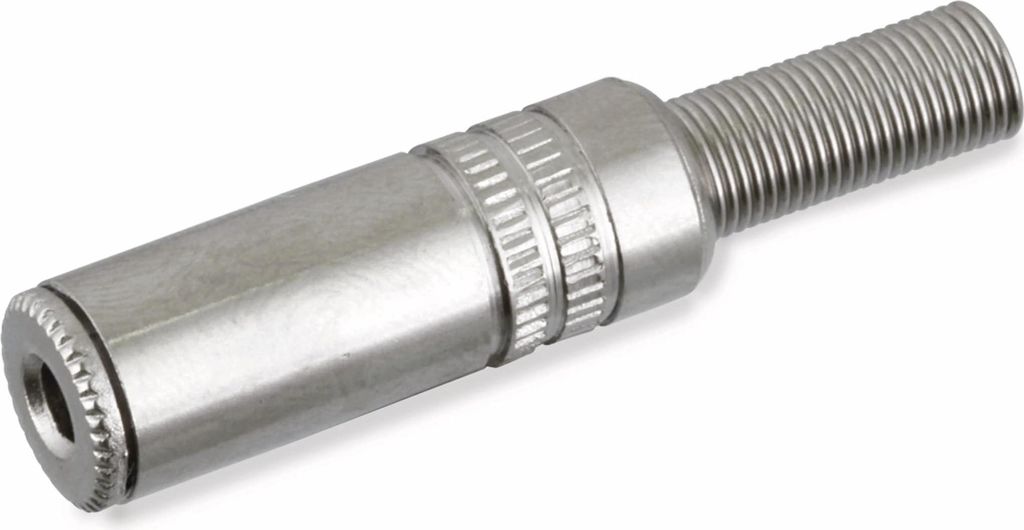 3,5 mm Klinkenkupplung, stereo, 3 polig, Metallgehäuse (22220517)