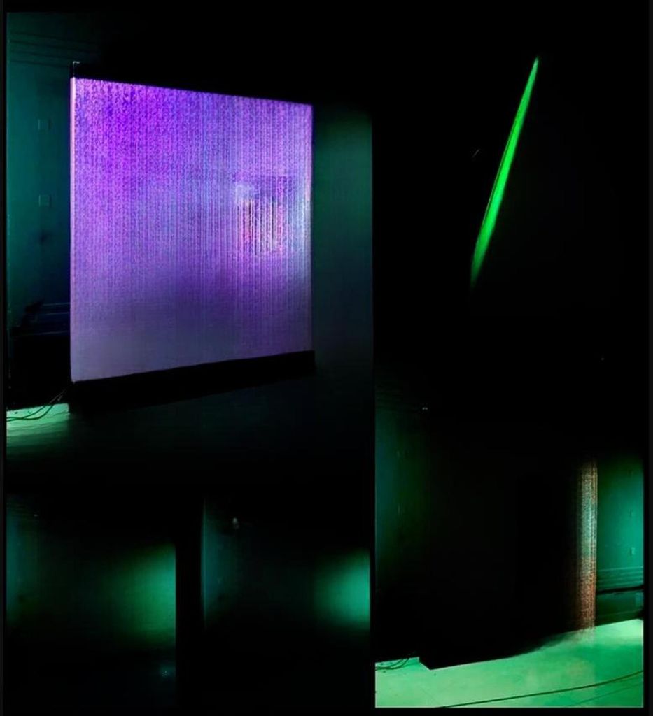 Wandpaneel Trennwand Wasser Wand LED Wasserwand Design Beleuchtet 250x200 Wände