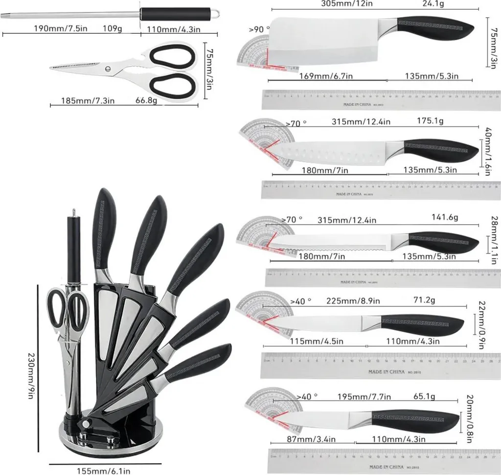 Matsato Coltello Chef - Perfetto Per Tagliare, Disossare e Tritare