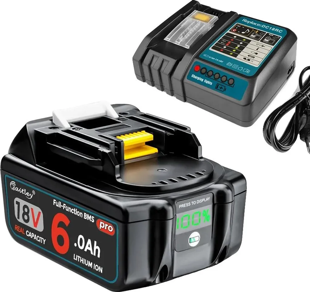 Batterie ricaricabili per utensili elettrici, alte prestazioni, uso sicuro, set combinato B
