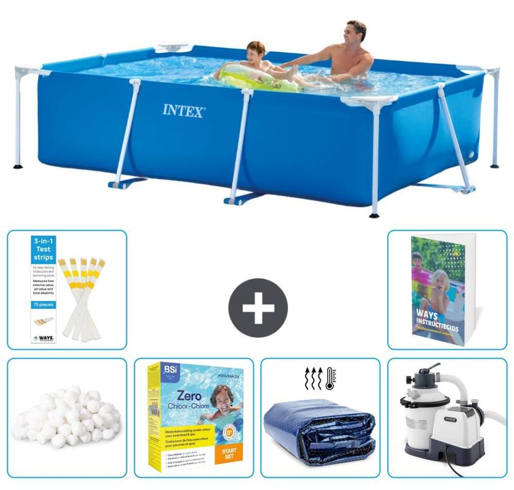 Rechteckiger Frame Pool - 260x160x65 cm - 7-teilig S75