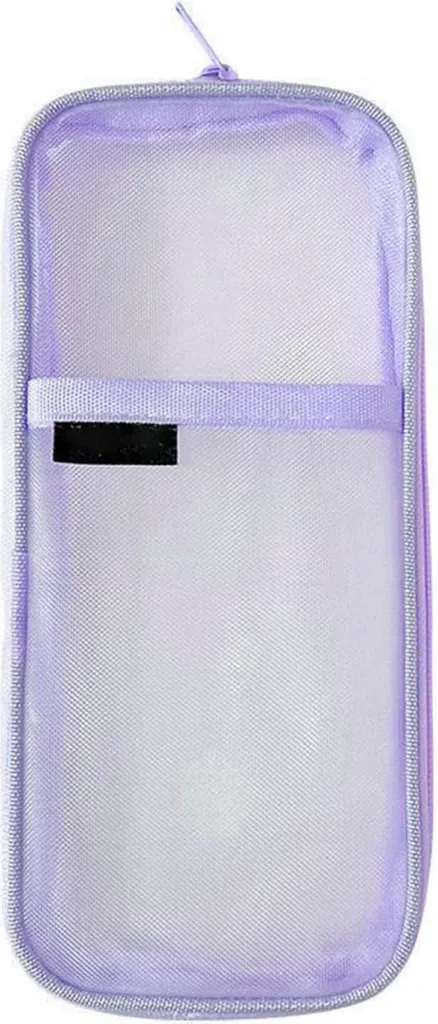 Trousse en maille de nylon transparente avec fermeture éclair - 23x11cm