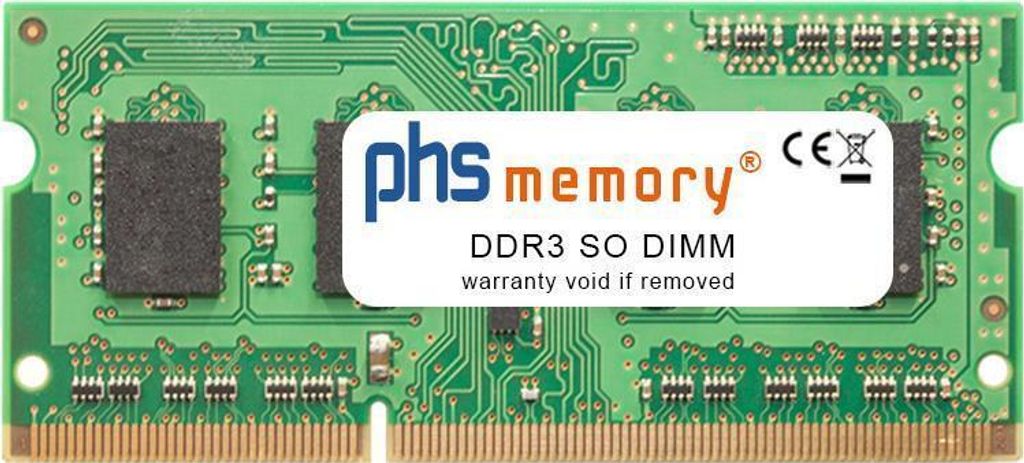 PHS-memory 4GB RAM Speicher für Toshiba D10 DDR3 SO DIMM 1600MHz (SP279240)