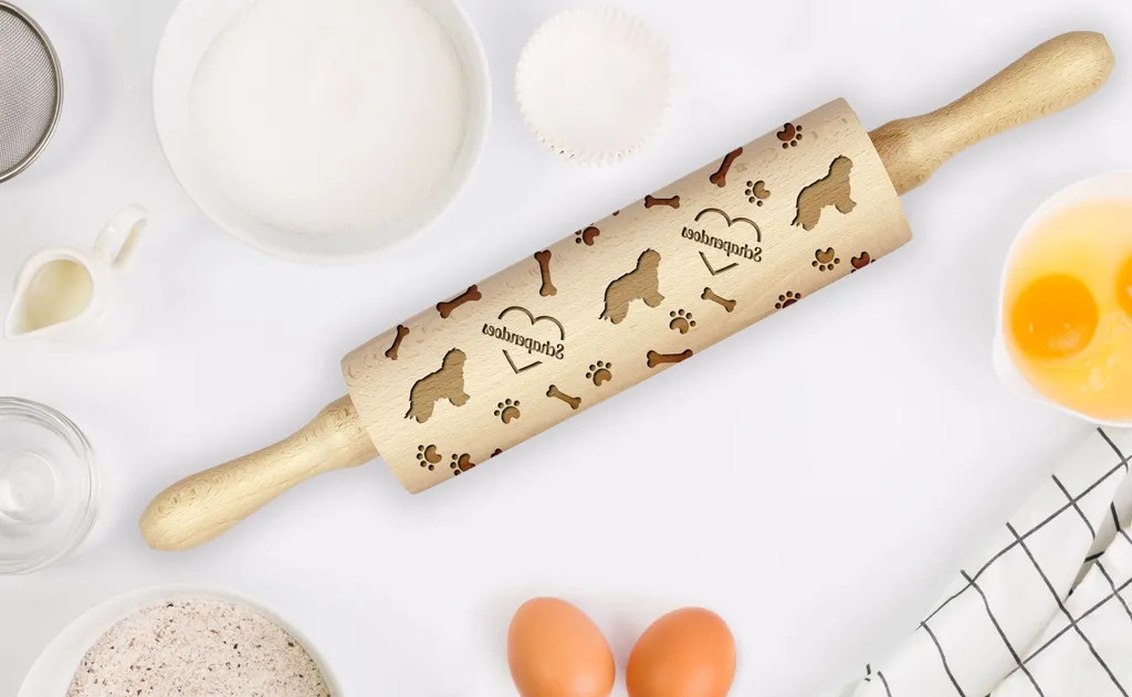 Biscotti Perfetti con lo Schapendoes: Mattarello Decorato Art-Dog per Bambini - 2
