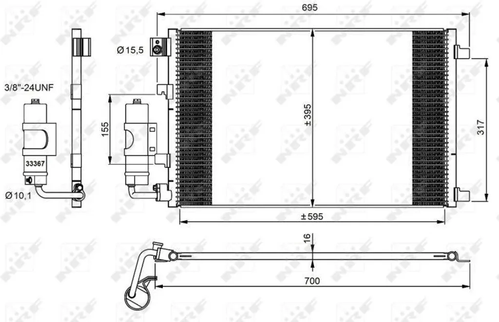 Réparer la clim Nissan Qashqai J10 avec le condenseur NRF OE 92100JD200