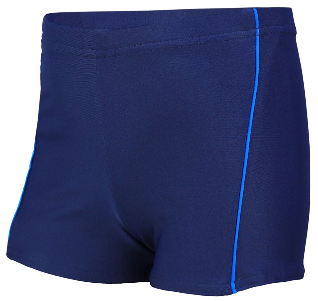 Aquarti Jungen Badehose Gestreift mit Motiven, Farbe: 022 Dunkelblau/Blau, Größe: 110