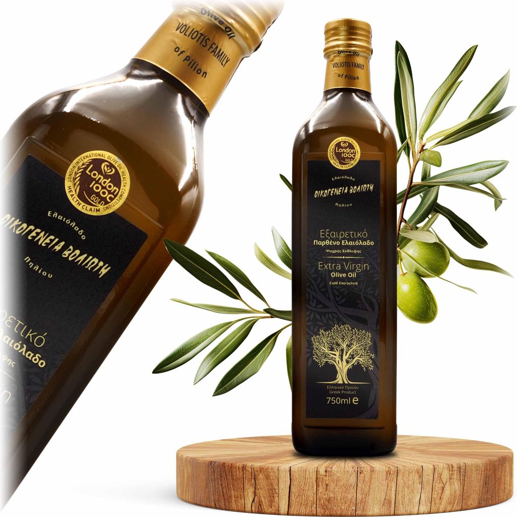 Huile d'olive 750 ml - Non filtrée - Goût fruité - Pressée Image du produit 