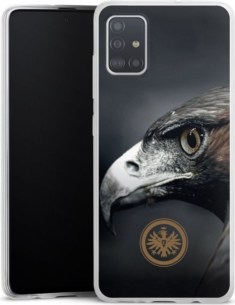 DeinDesign Slim Hülle für Samsung Galaxy A51 Silikon Case Ultra Dünn Handyhülle Adler Eintracht Frankfurt Offizielles Lizenzprodukt