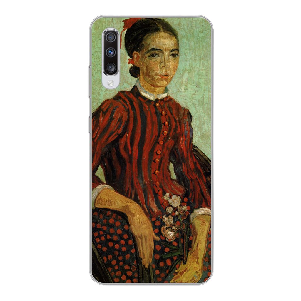 MuchoWow Handyhülle Schutzhülle Hülle für Samsung Galaxy A70 La Mousmé - Vincent van Gogh Silikon Softcase Handy Hülle - Schutzhaube