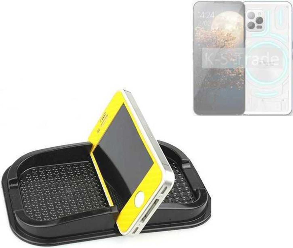 K-S-Trade Auto Anti Rutsch Matte Smartphone-Halter kompatibel mit Unihertz Luna Haft Pad Armaturenbrett Handy-Halterung Silikon