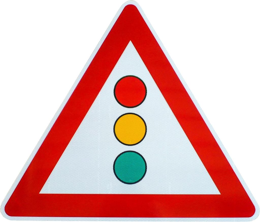 Original RA2 Verkehrsschild Nr. 131 Lichtzeichenanlage 900 mm StVO RAL RSA-21 Verkehrszeichen Straßenschild Ampel Warnschild Schilder Baustellensc...