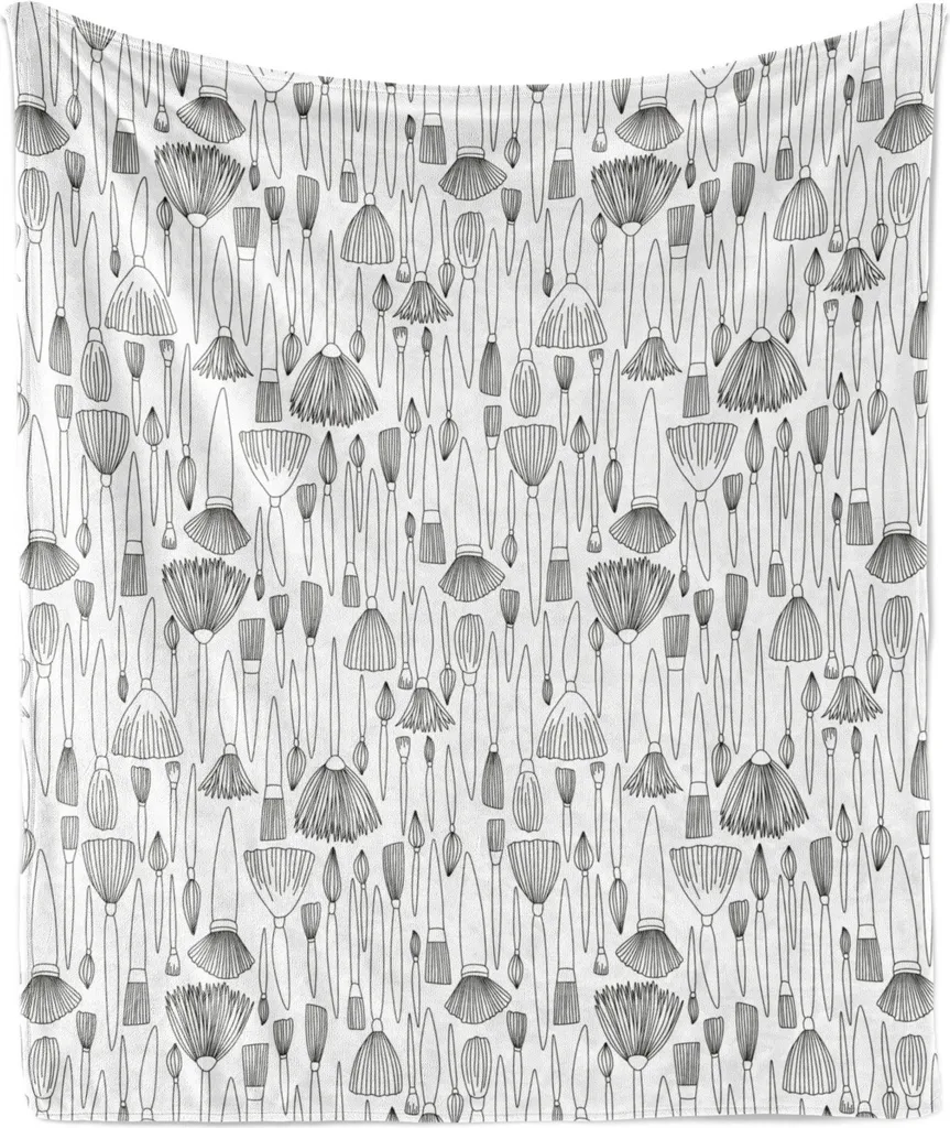 Coperta Pile Flanella 175x230 cm ABAKUHAUS Astratto Grigio Antracite
