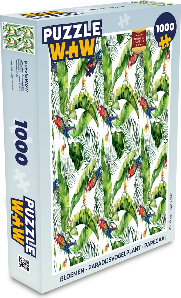 MuchoWow Puzzle 1000 Teile Blumen - Paradiesvogelpflanze - Papagei - Spielzeug - Alt und Jung - Spiele - Puzzeln