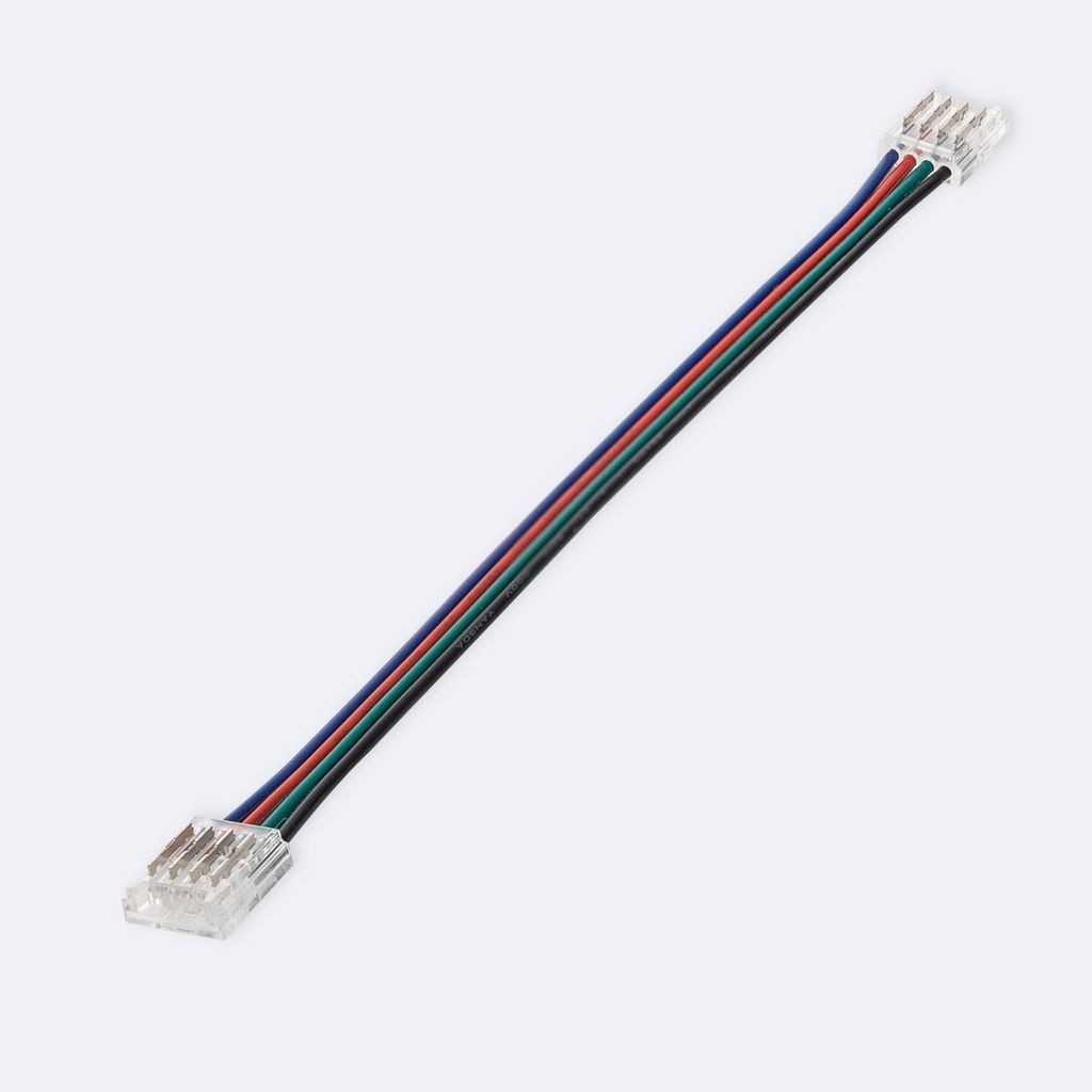 Doppelter Clip-Verbinder mit Kabel für LED-Streifen RGB 12/24V DC SMD IP20 Breite 10mm 10 mm