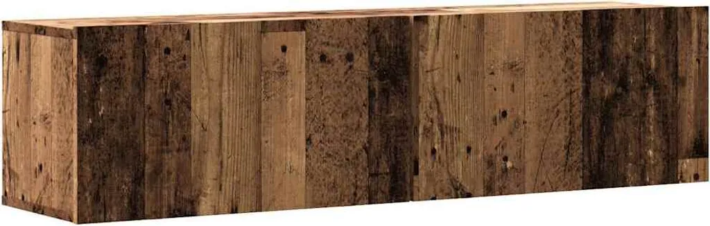 Porta TV Parete 120x30x30 cm Legno di Recupero | Parete Attrezzata Pro
