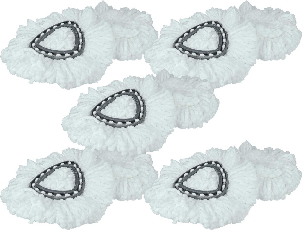 vhbw 10x Wischbezug Ersatz für Vileda 152623 für Wischmopp - Ersatzkopf, Mikrofaser Schwarz Weiß