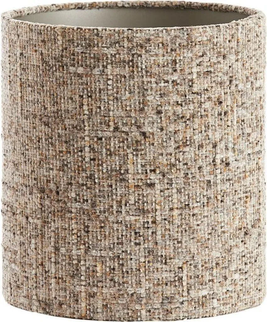 Abat-jour cylindrique en tissu gris pour lampe E27 - Osire Ø 25 cm