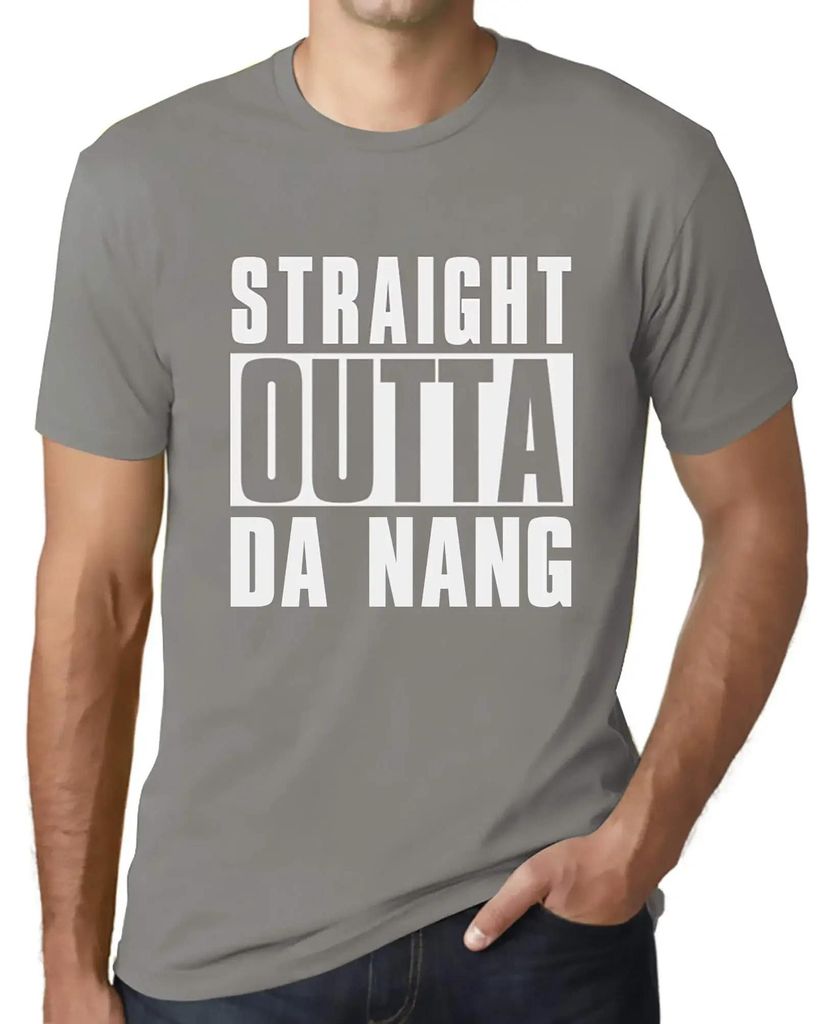 Herren Grafik T-Shirt Direkt aus Da Nang – Straight Outta Da Nang – Öko-Verantwortlich Vintage Jahrgang Kurzarm Lustige Druck Geburtstag Gesch...