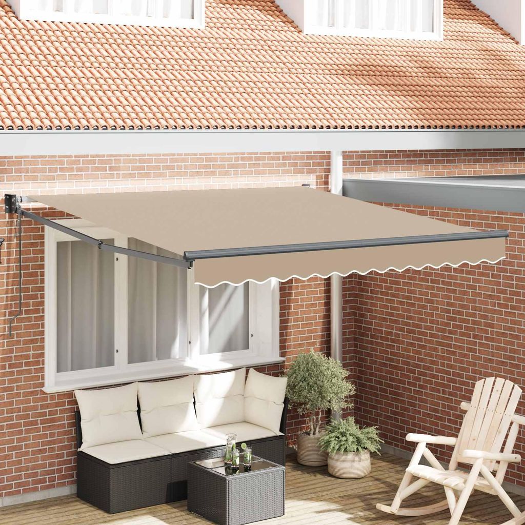 Maison Exclusive - Markise Beige 350 x 250 cm Polyester und Metall