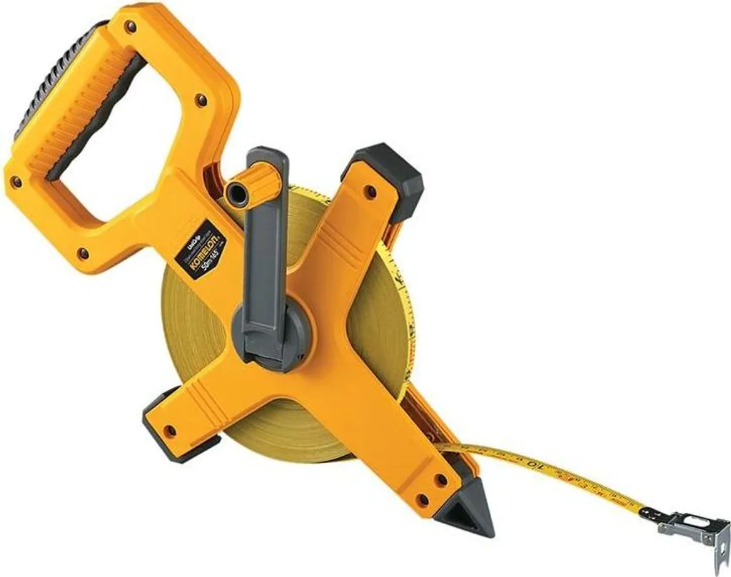 Décamètre professionnel en acier robuste pour chantiers de 50m