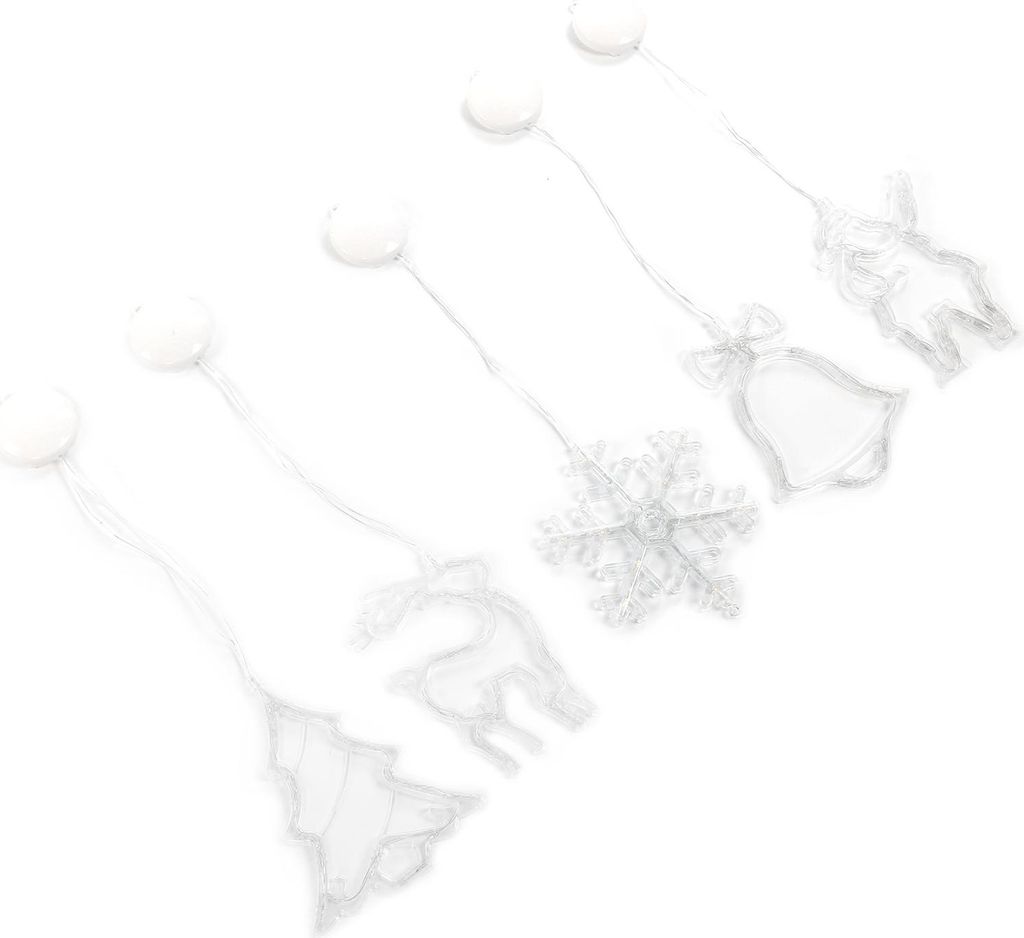5Pcs/Set Weihnachten LED Bestimmte Licht Dekoration Fenster Hängen Elch Baum Lichterkette