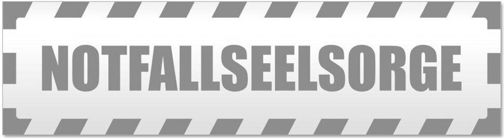Kiwistar - Autoaufkleber - Grau - 60 x 16 cm - Notfallseelsorge gestreift - Hinweis Aufkleber Sticker für Auto, Kfz, Fahrrad, PKW, LKW