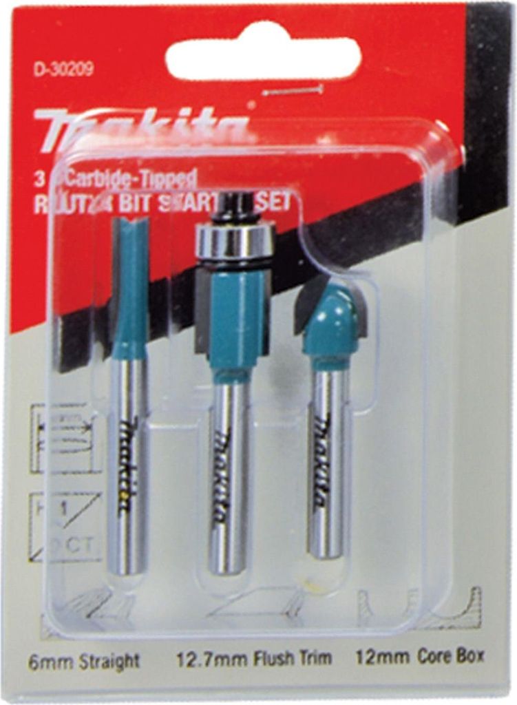 Makita 3tlg. Fräsersatz, Schaft 6 mm - D-30209