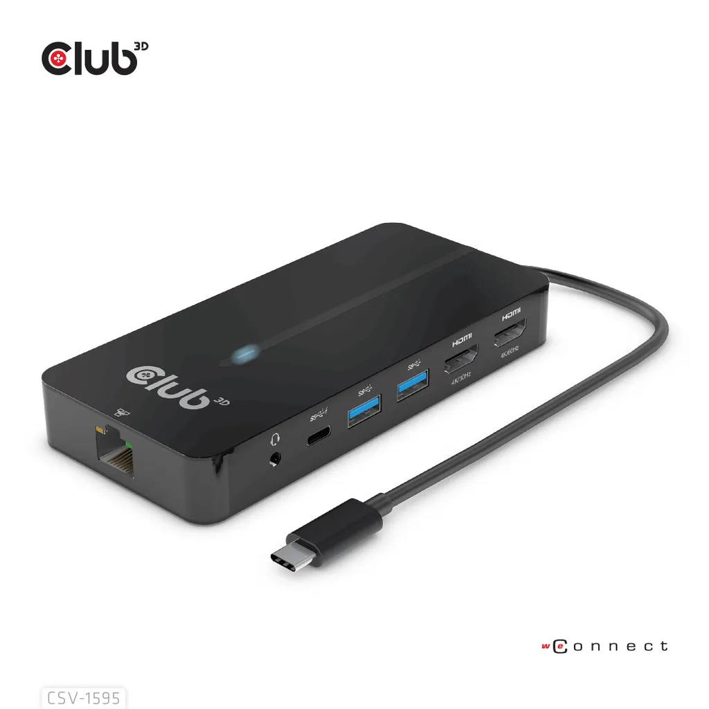 Hub USB-C pour Télétravail Double Ecran 4K avec Ethernet et PD 100W