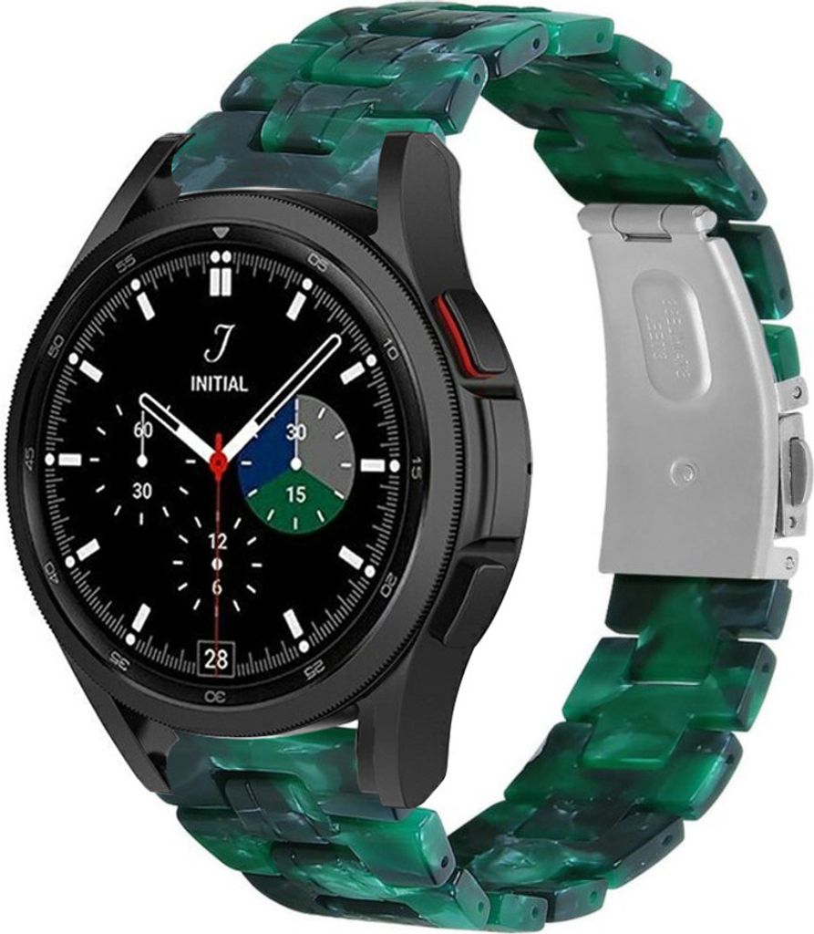 Strap-it Samsung- Galaxy Watch 4 Classic 42mm armband Resin (Grün)