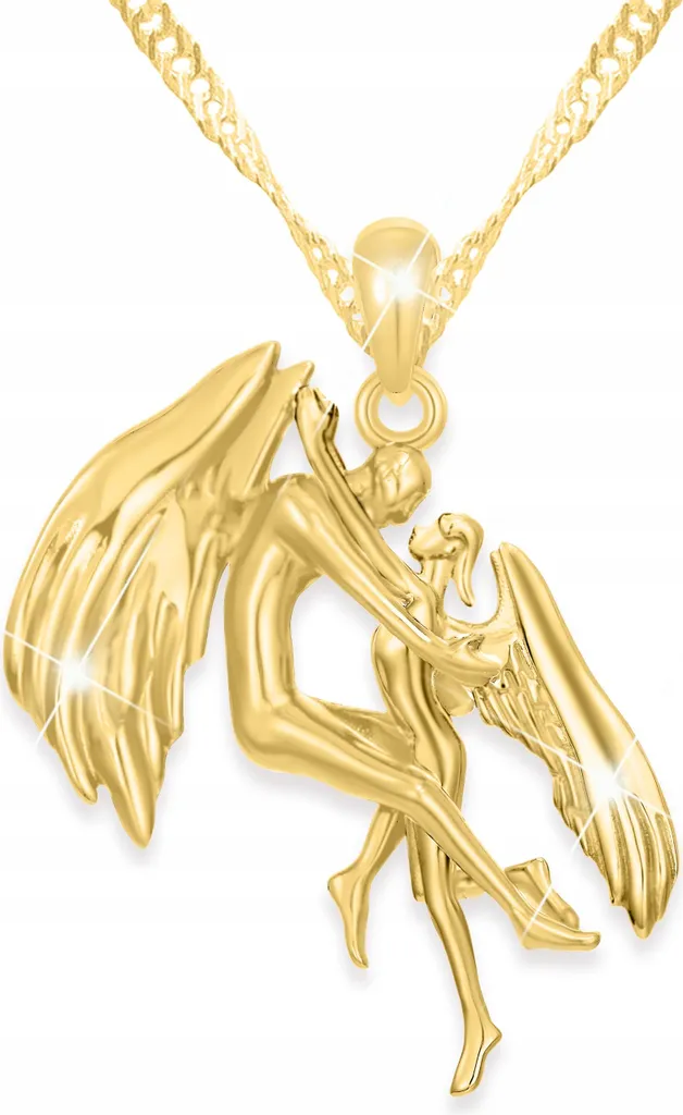 Collana Coppia Due Angeli Argento 925 I Love You - Offerta Limitata