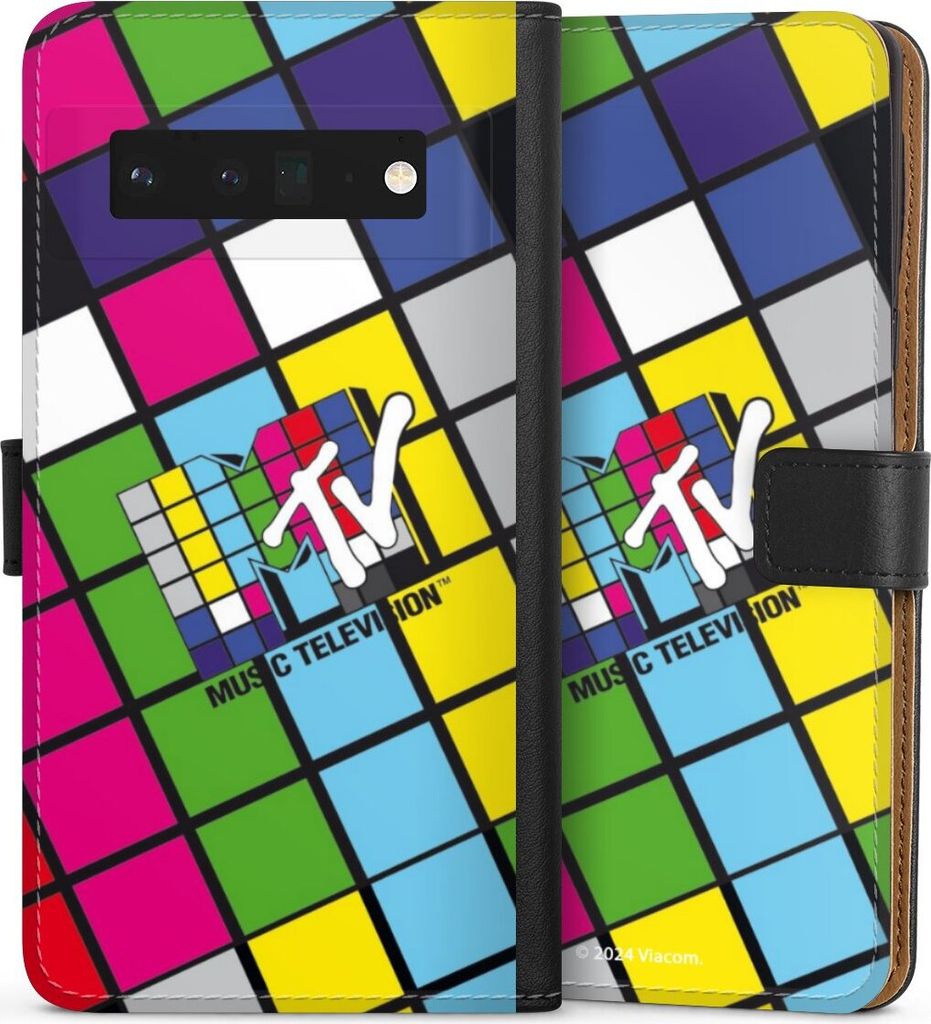 DeinDesign Klapphülle für Google Pixel 6 Pro Handytasche Lederhülle Tasche Fanartikel Offizielles Lizenzprodukt MTV Music Televison