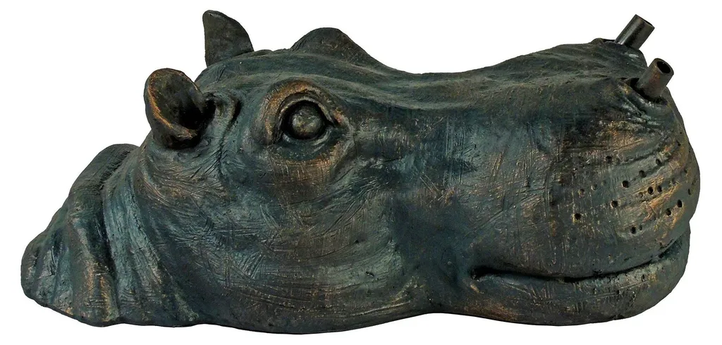 Gargouille Hippopotame Ubbink en Polyrésine - Jet d'Eau Déco pour Étang