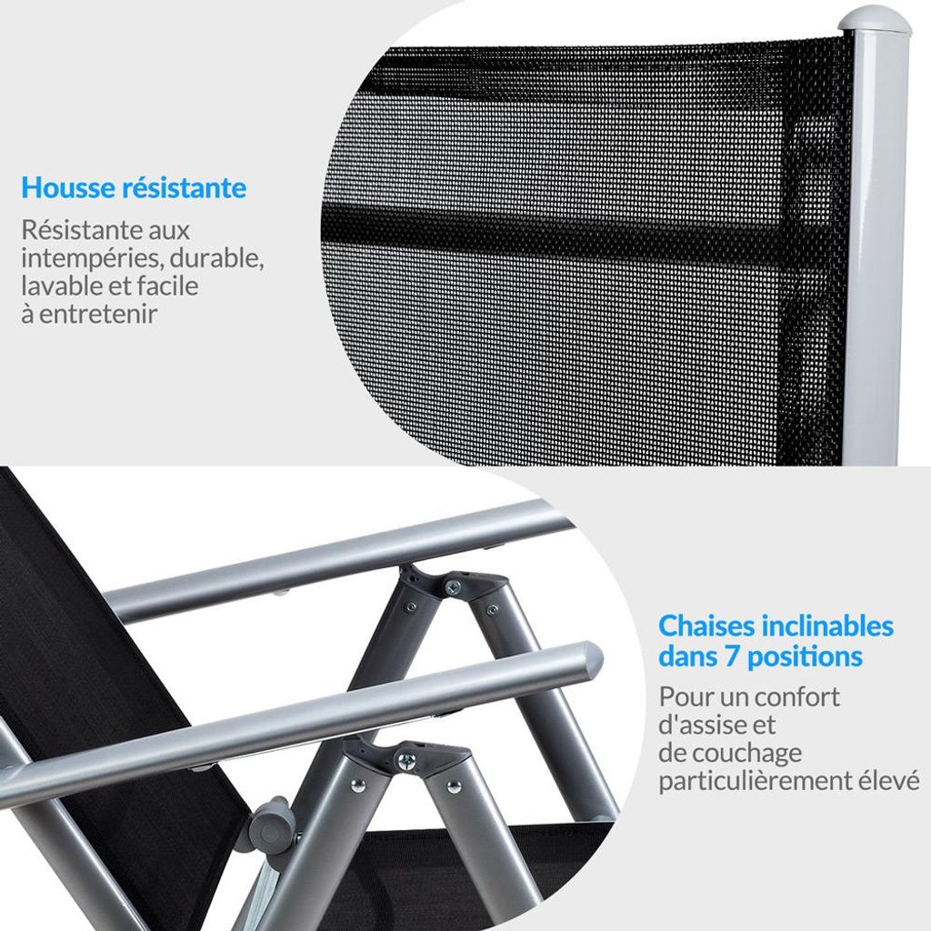 CASARIA® Salon de jardin aluminium 8 personnes table Image du produit 