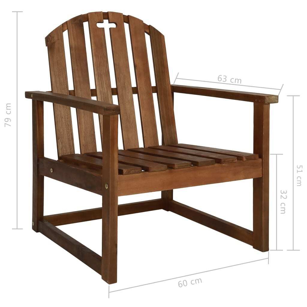 Möbel Outdoor Relaxsessel,Balkonstuhl Garten-Armlehnstühle 2 Stk. Massivholz Akazie DE38549