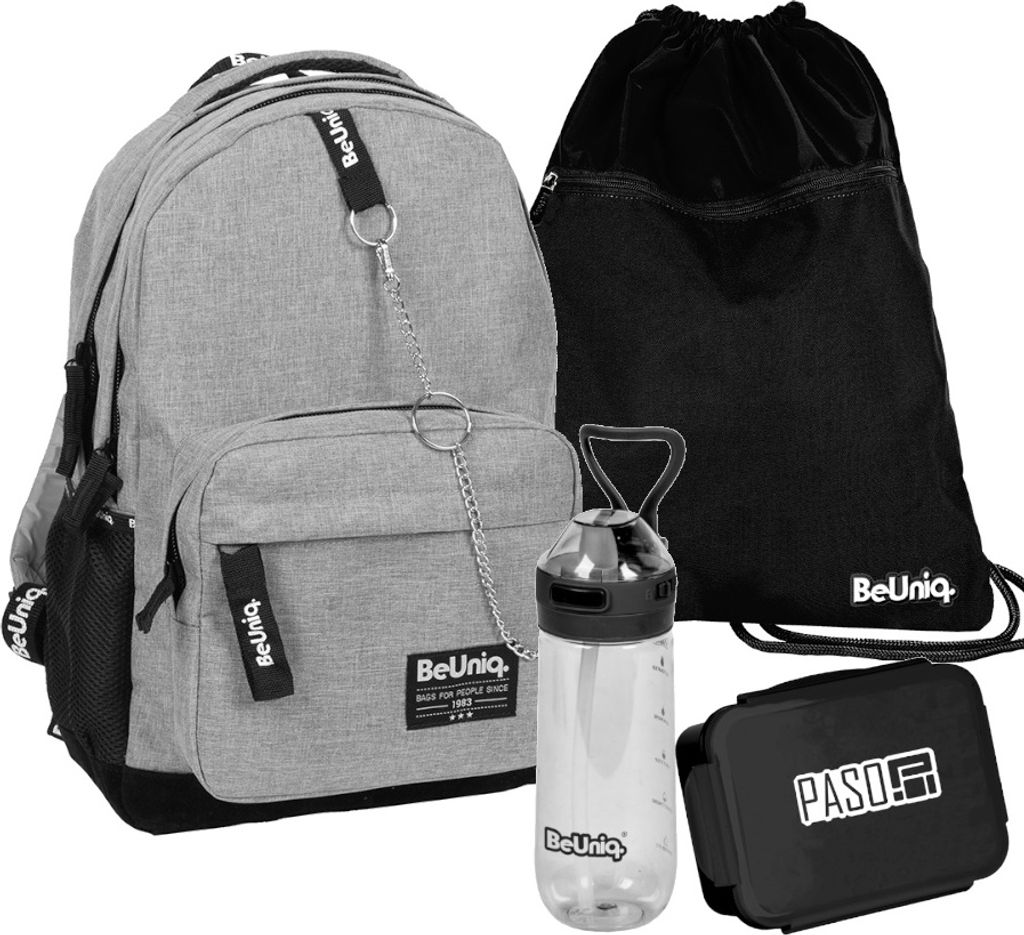 PASO GRAU jugend SCHULRUCKSACK - 4-TEILIGES SET Produktbild 