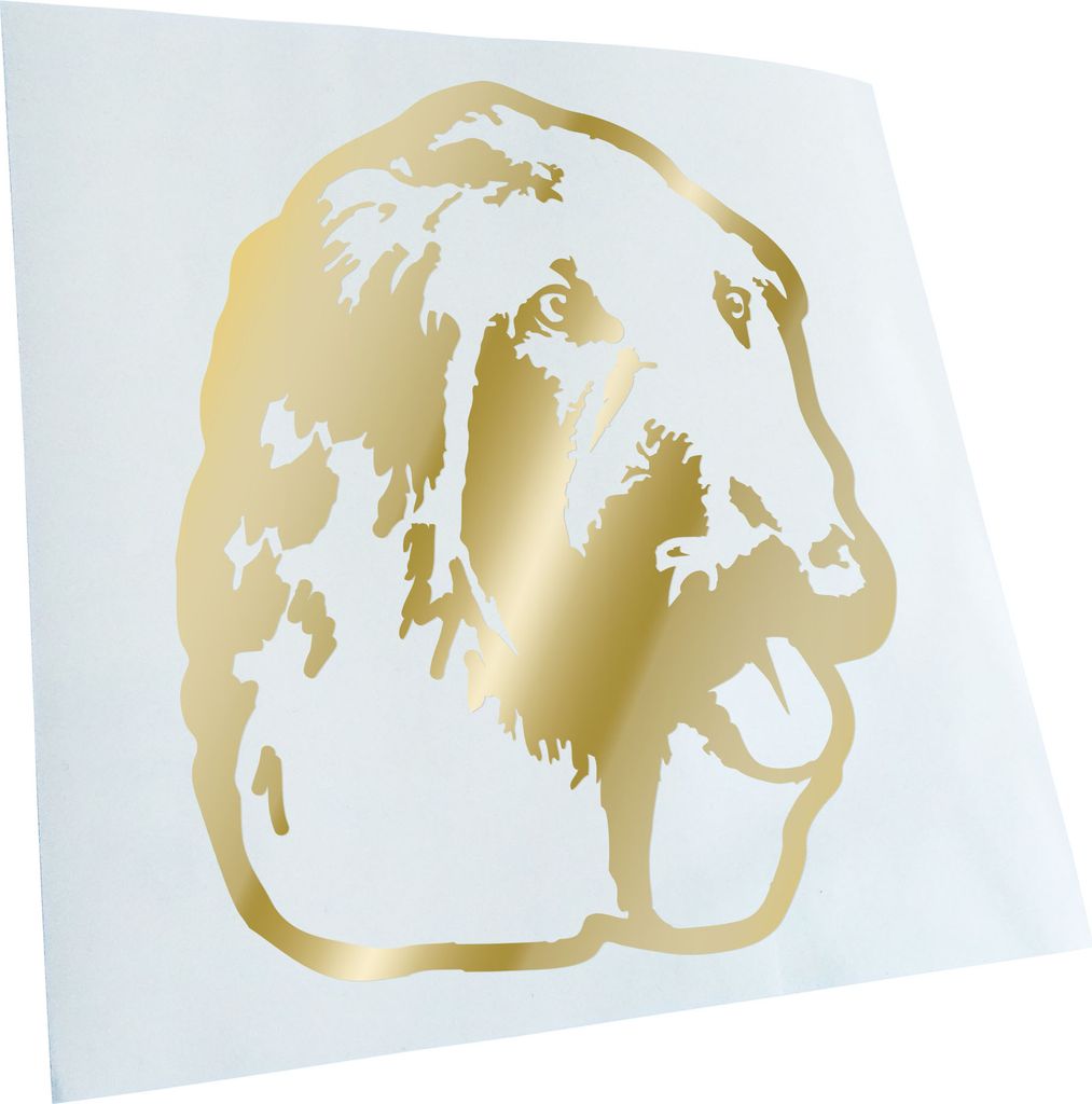 Kiwistar - Autoaufkleber - Scottish deerhound Hund - Goldchrom - 30x25cm - Aufkleber für Auto, Laptop, Fahrrad, LKW, Motorrad mehrfarbig JDM Decal...