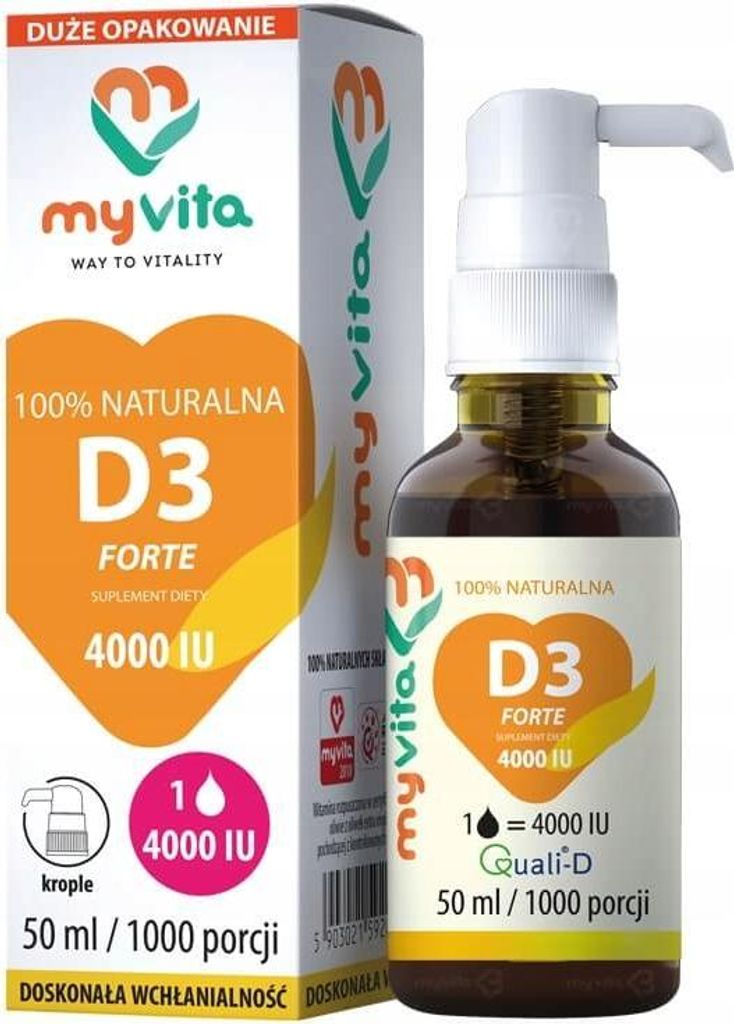Natürliches Vitamin D3 Forte 4000 IE IMMUNITÄT MyVita 50 ml Produktbild 