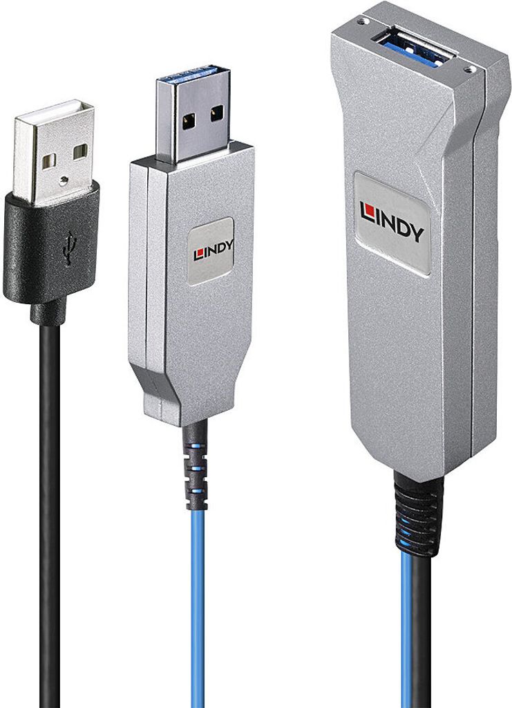 Lindy USB-Kabel - USB (M) zu USB (W) - USB 3.1 Gen1 - 30 m - Active Optical Cable (AOC)
