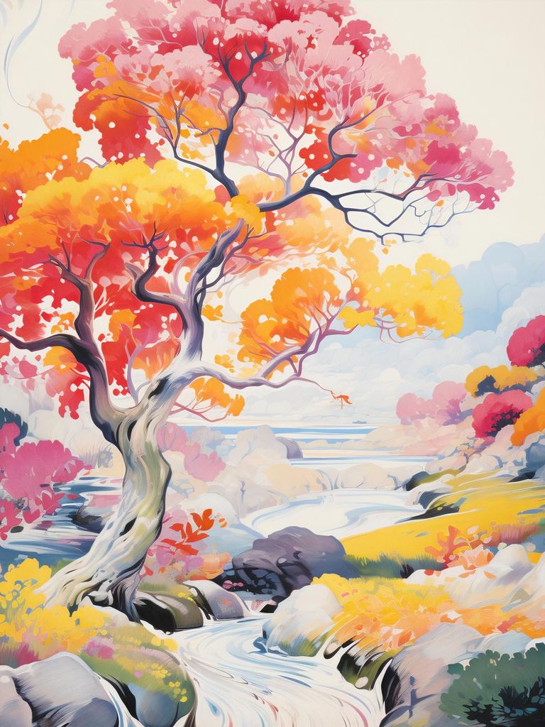 Plakat 60x80cm Tänzerische Landschaft