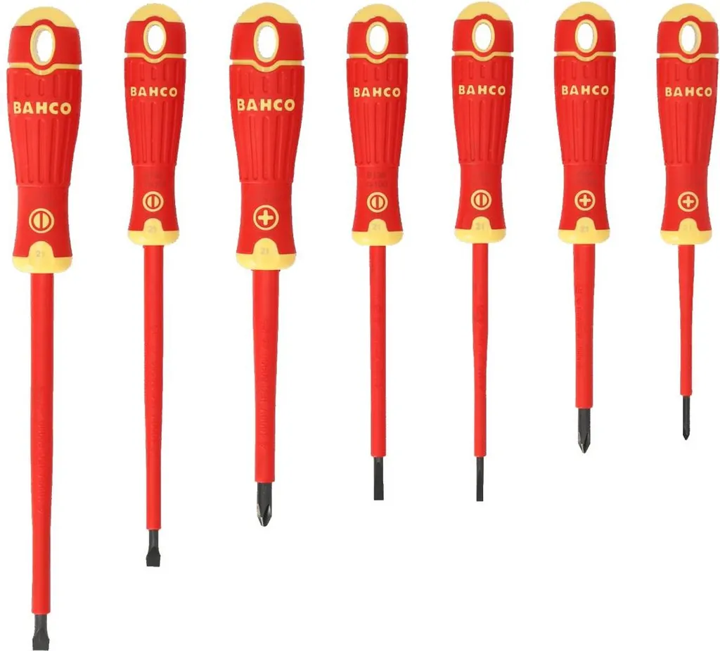 Jeu de tournevis pour électricité 1000V BahcoFit 7 pièces BAHCO B220.007