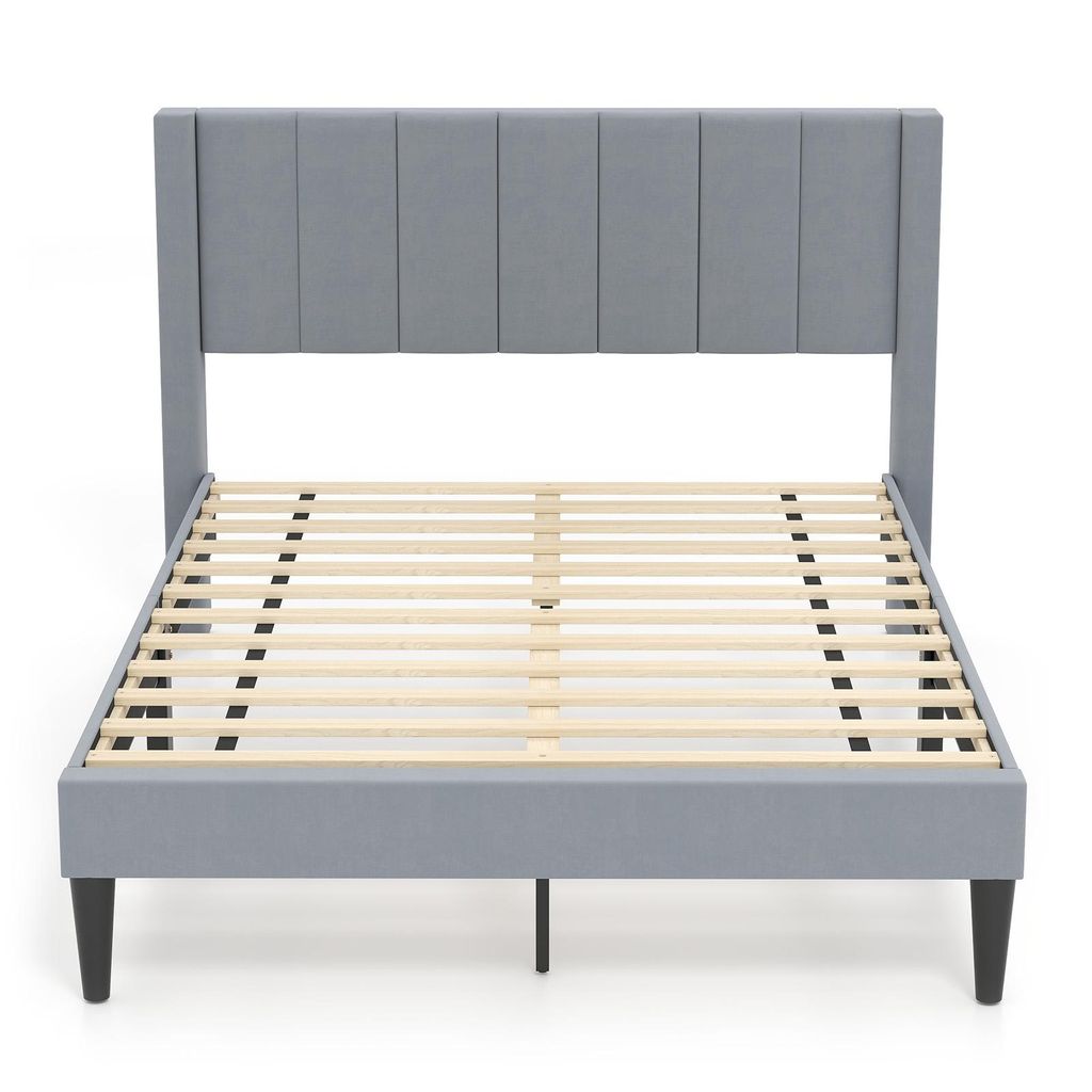 Rám postele COSTWAY pro matraci 200x140 cm, čalouněný rám Obrázek produktu 