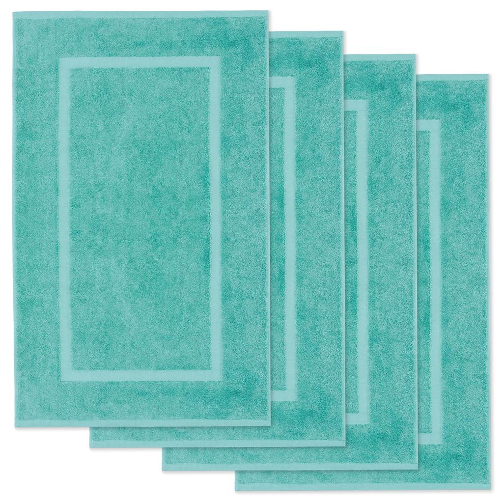 Lavea® 4er Set Badematte 50x80 cm, Badezimmerteppich 100% Produktbild 