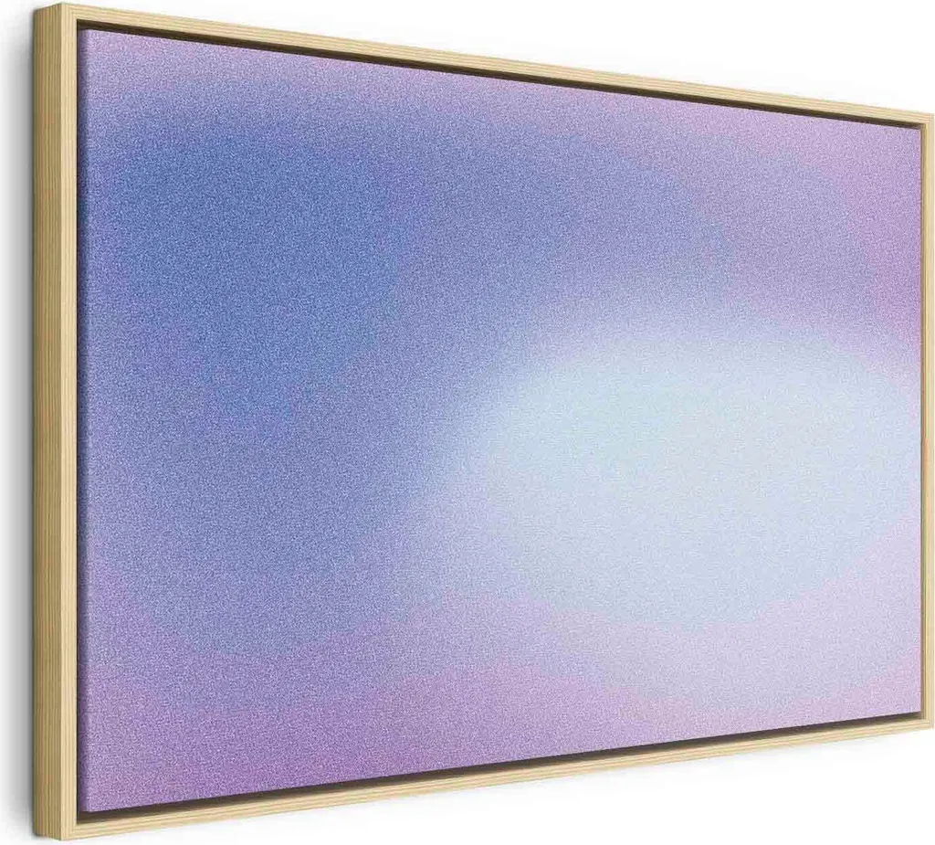 Decorazione Parete Astratta Heather Mist 60x40 - Quadro Viola Moderno