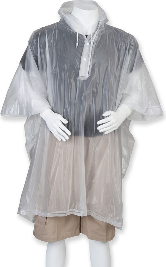Splashmacs Uni Regenponcho / Regenschutz, besonders leicht PC123 (Einheitsgröße) (Transparent)
