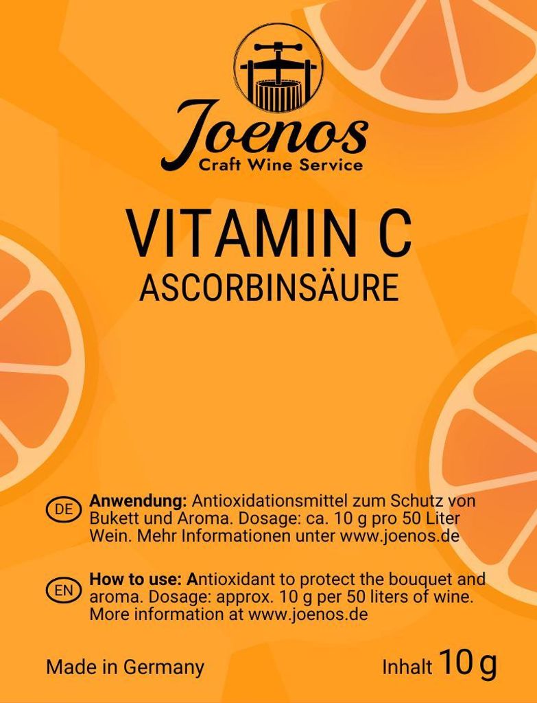 Joenos Ascorbinsäure (Vitamin C) 10g – Oxidationsschutz
