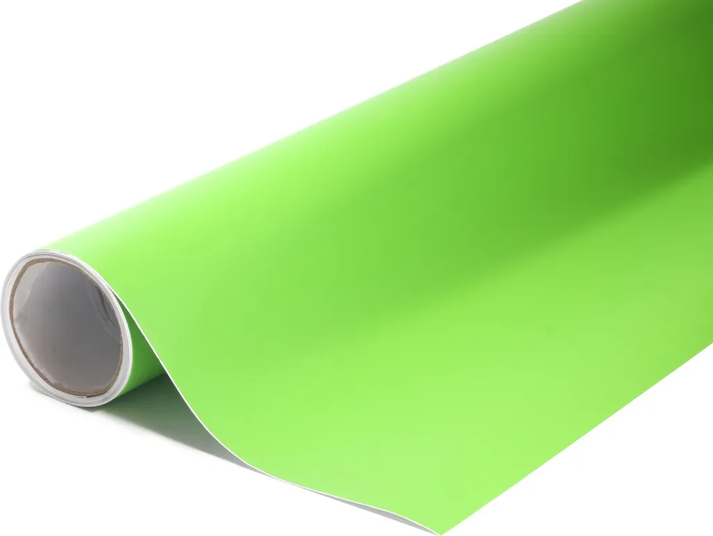 Vinyle Vert Pomme Mat Anti-Bulles 152x2700cm - Finition Haute Qualité