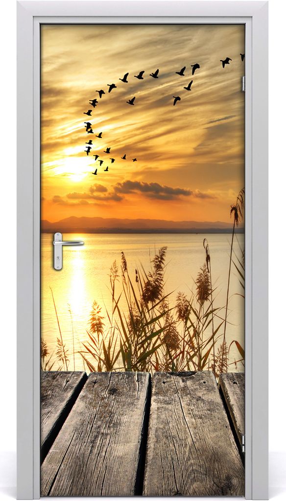 Tulup Türaufkleber 95x205 cm Dekorative Aufkleber Selbstklebend Wasserdichte Tapete Abnehmbar Schlafzimmer Wohnzimmer Wohnkultur - Sonnenuntergang