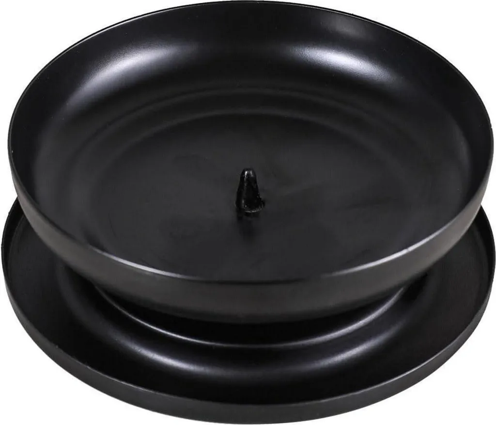 Candeliere Metallo Nero 10cm - Decorazione Moderna Resistente Natale