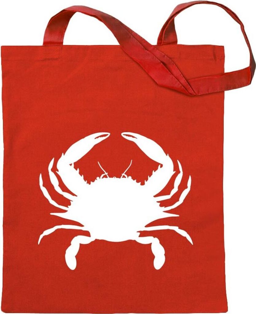 Kiwistar - Baumwolltasche - rot - Krebs Cancer - Tragetasche Stoffbeutel Umhängetasche Langer Henkel